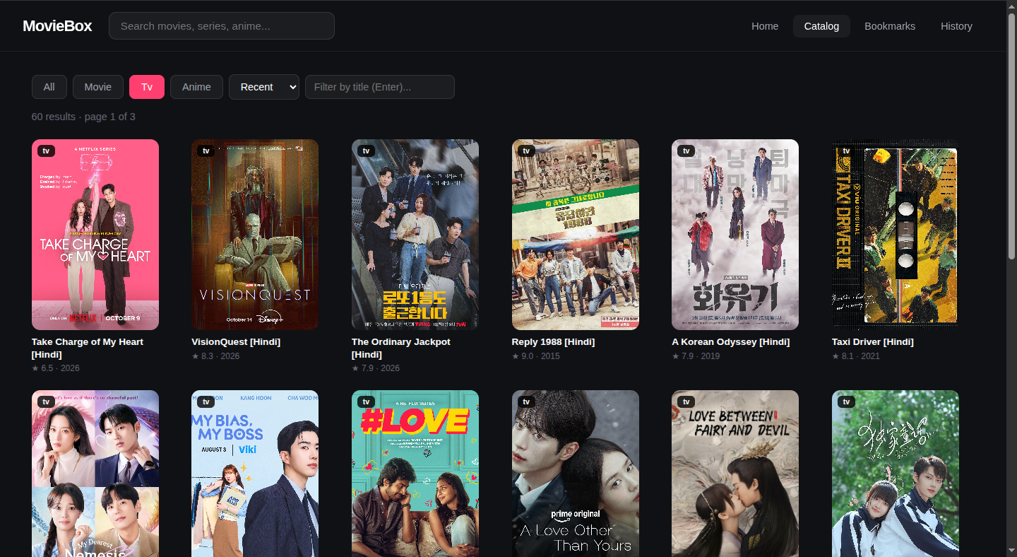 Catalog — TV series